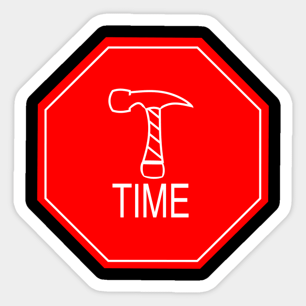 Stop (Hammer Time) Sticker by Rubynibur